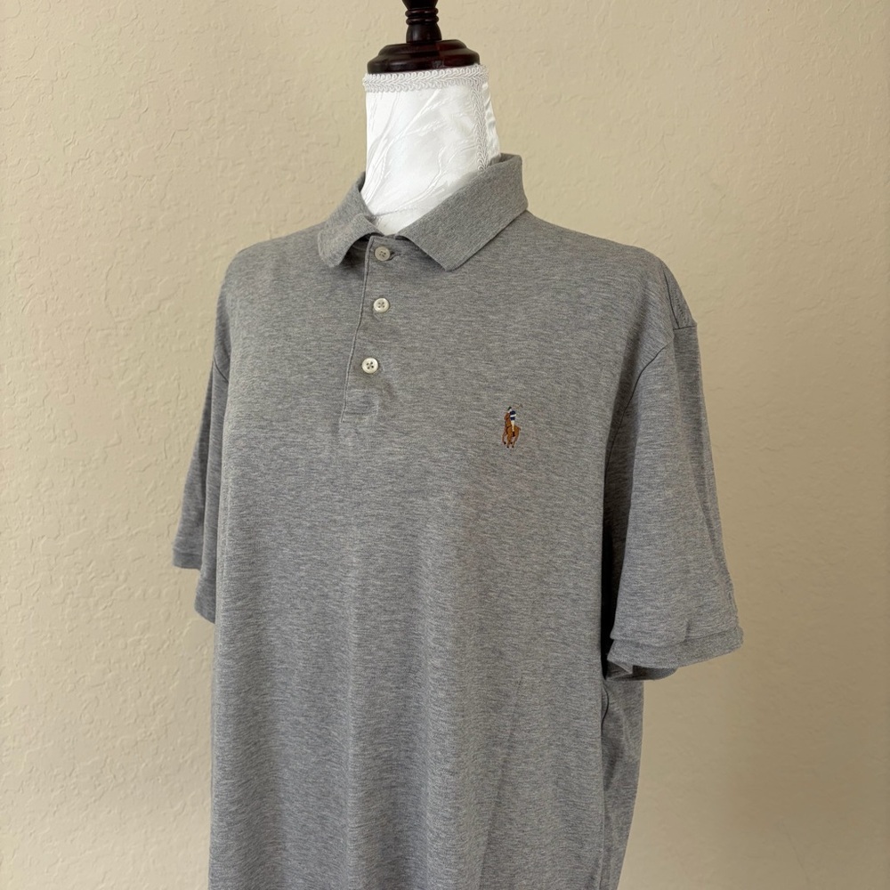Polo Ralph Lauren‎ Gray Classic Fit Polo Shirt Men’s XL Cotton Short Sleeve